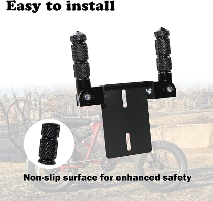 Foldable Front Foot Pegs for Super 73, Non-Slip Pedals Compatible with Super 73 S1, S2, RX Electric Bike, Anti-Slip Replacement Footrests