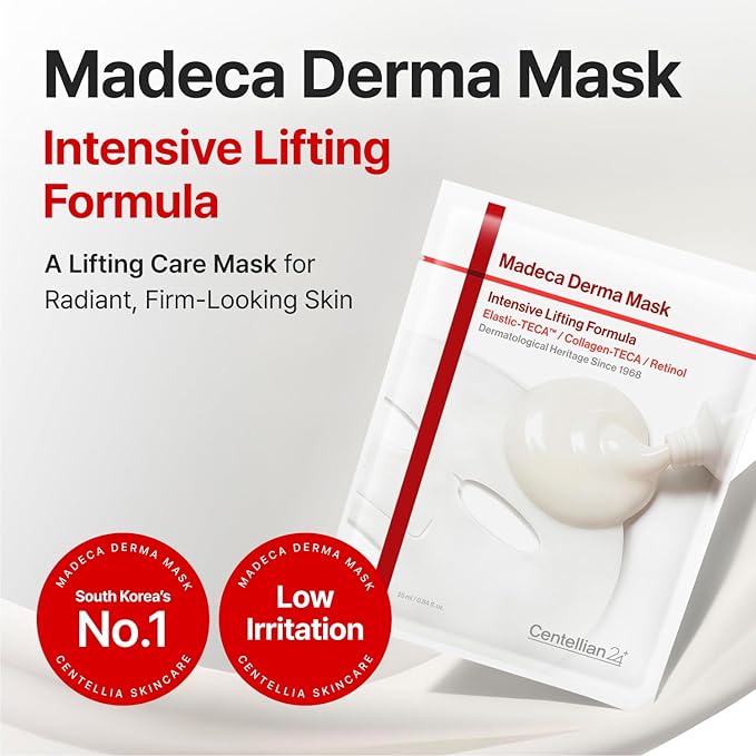 CENTELLIAN 24 Madeca Cream Time Reverse 50ml (2pcs) + Intensive Lifting Mask (2ea) Signature Edition - Cica Anti Aging for Wrinkles, Firming and Centella Asiatica for Sensitive Skin, Korean Skin Care