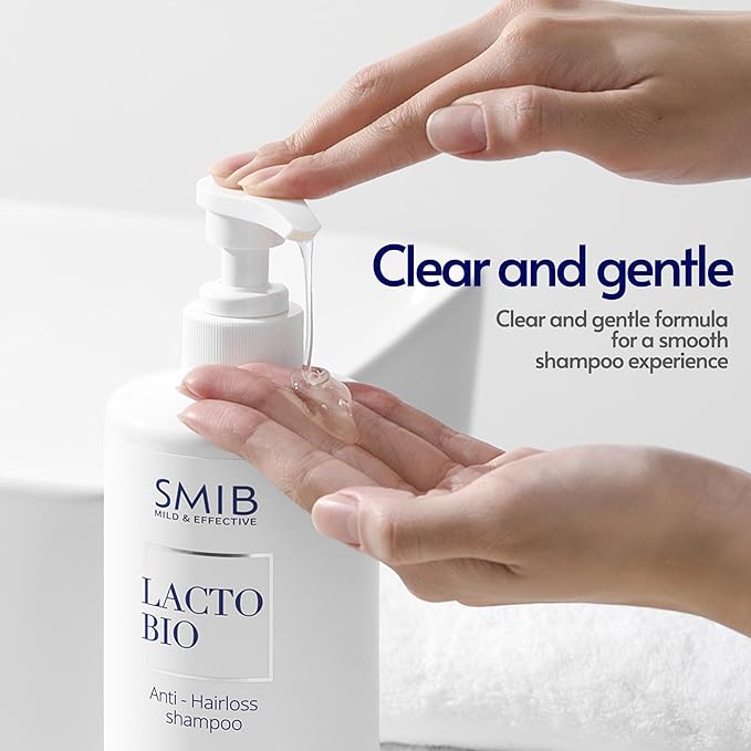 SMIB プロバイオティクス ヘアケアセット – ナチュラルブラック 白髪染めシャンプー + ディープクレンジング スカルプシャンプー – プロバイオティクス配合、サルフェートフリーの2ステップ韓国ヘアシステム – 200 + 1000ml