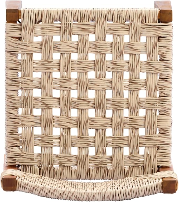 Christopher Knight Home Duro 6-Piece Outdoor Dining Set, Terrazzo Concrete Dining Table and Bench with 4 Acacia Wood Wicker Chairs, Patio Dining Table Set for Garden/Backyard, Light Grey+Teak+White