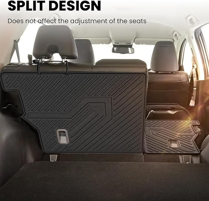 LASFIT Rear Seat Back Protector for Honda CRV 2012-2016, All Weather TPE Pet Friendly Custom Fit CR-V Second Row Back Seat Cover Backseat Mat Liner Accessories, Black