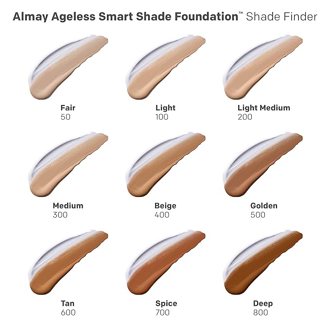 Almay Anti-Aging Foundation, Smart Shade Face Makeup with Hyaluronic Acid, Niacinamide, Vitamin C & E, Hypoallergenic-Fragrance Free, 600 Tan, 1 Fl Oz (Pack of 1)
