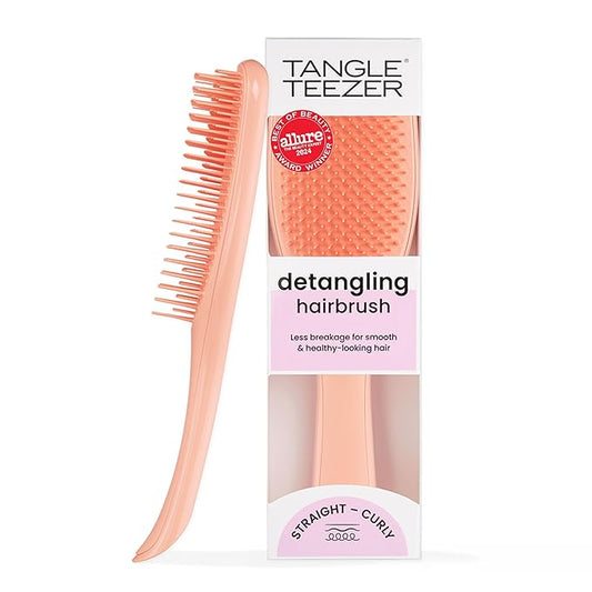 Tangle Teezer Ultimate Detangler Brush for Wet & Dry Hair, Eliminates Knots & Reduces Breakage for Straight to Wavy Hair Types, Amazon Exclusive Apricot (タングルティーザーアルティメットディタングラーブラシ ウェット&ドライヘア用、ストレートからウェーブヘアまで、もつれをなくし切れ毛を軽減、Amazon限定アプリコット)