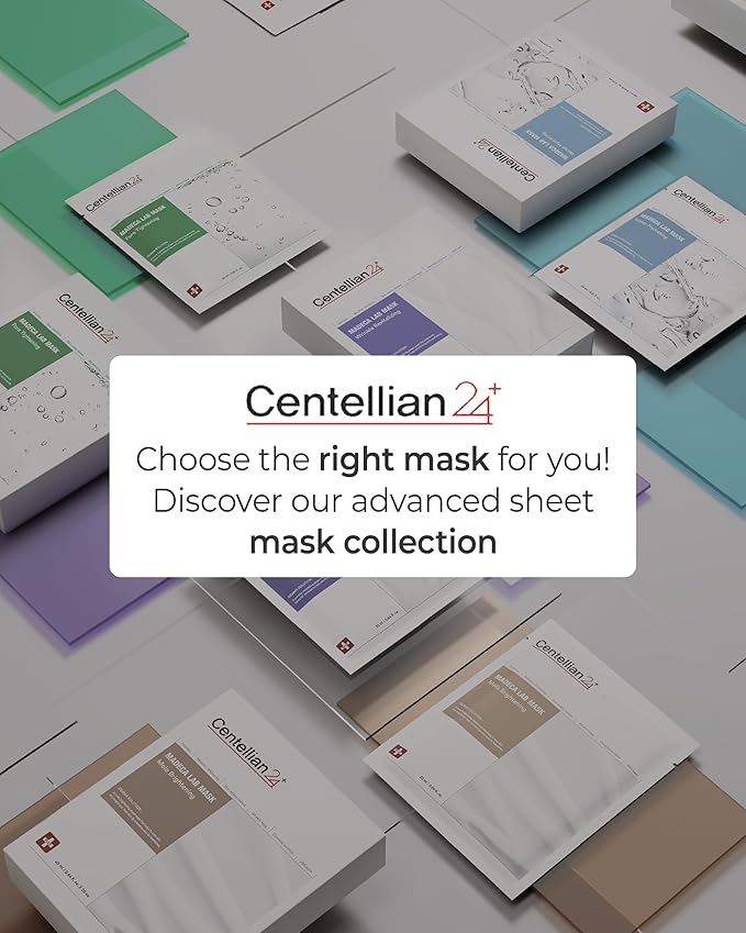 CENTELLIAN 24 マデカマスク (リンクルリバイタライジング、20枚) - シカ、TECA、ナイアシンアミド、レチナール配合、肌の弾力アップ、ハリを瞬時に実感できるフェイスマスクシート。男女兼用の韓国スキンケア。