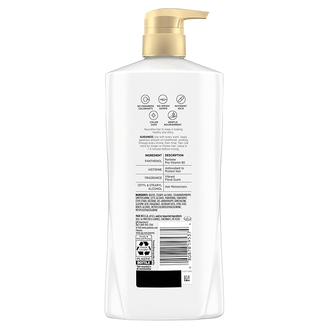 Pantene Shampoo & Conditioner Set, Classic Clean - Pro-V Nutrients for Dry, Color-Treated Hair, Healthy Looking Hair Every Wash, Antioxidant-Rich, 52.8 Oz Total + Miracle Rescue Shot (0.5 Oz)