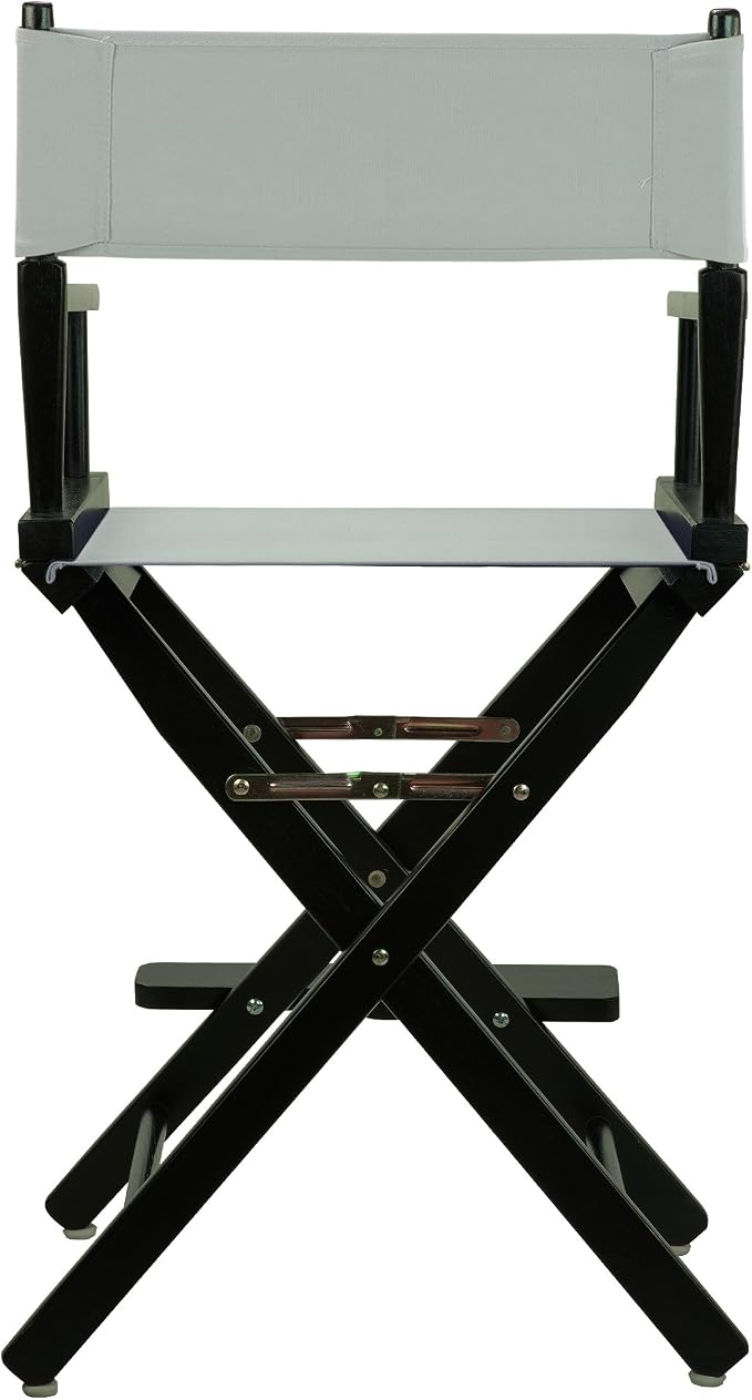 Casual Home 24" Director's Chair Black Frame-with Grey Canvas, Counter Height