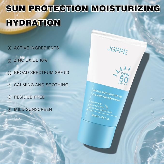 Heartleaf Korean Sunscreen for Face SPF 50+, Silky Moisture Tinted Sun Essence, Broad Spectrum UVA/UVB Protection, Lightweight & Non-Greasy, No White Cast, 50ml (1PC)