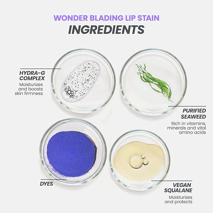 Wonderskin Wonder Blading All Day Lip Stain Peel Off and Reveal Kit - Long Lasting, Waterproof Brown Lip Tint, Transfer Proof Natural Makeup Stain Kit (Demure)