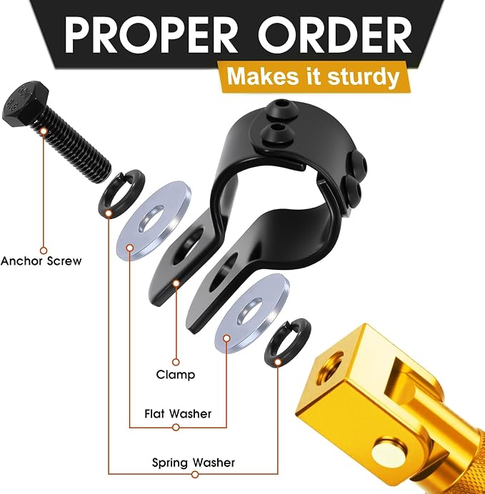 90 Degree Foldable Footpegs M8 Motorcycle Foot Pegs CNC Anti-Skid Footrest Passenger Pedal for Motorbike Mini Bike Dirt Pit Bike (Gold)