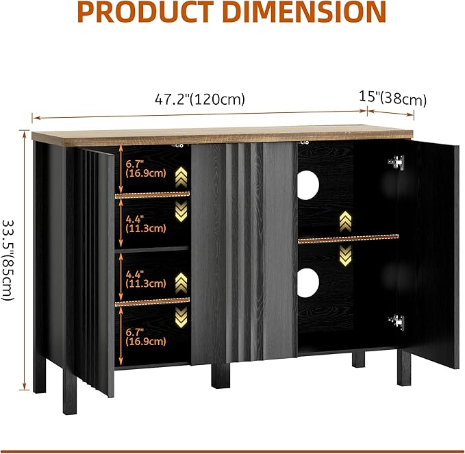 Vlsrka Shoe Cabinet with 3 Doors, Narrow Wooden Shoe Cabinet, Hidden Shoe Storage for Entryway, Foyer, Hallway