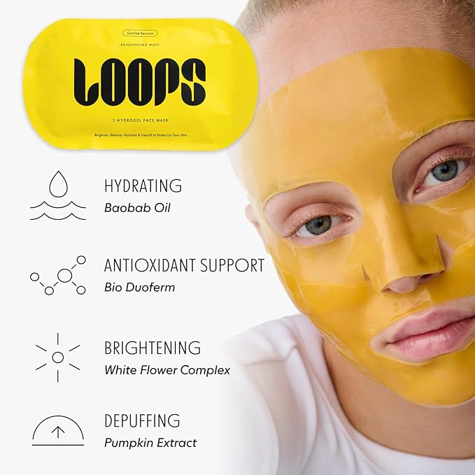 LOOPS Beauty Saint James Variety LOOP Set - Hydrogel Korean Face Mask for Every Skin- Four Collagen Face Masks and Eye Mask for Detoxifying, Repairing, & Rejuvenating