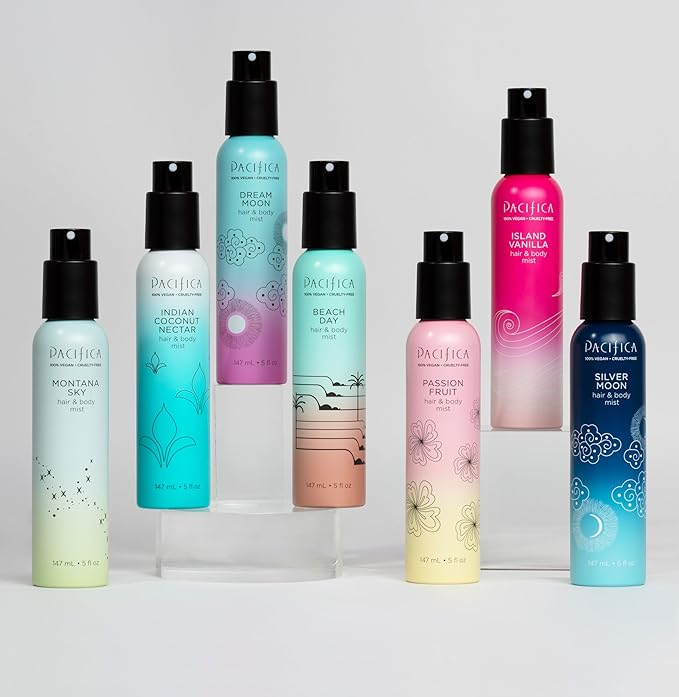 Pacifica インディアンココナッツネクター ヘアミストパフューム＆全身スプレー（女性用） - ティアレ、シュガー、バニラ、アーモンド＆アンバーの香りのボディミスト。クリーンビューティー、アルコールフリー、ヴィーガン＆クルエルティフリー、5オンス