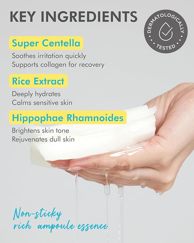 DERMAL Seoul Face Cica Madecassoside 5-Min Quick Sheet Mask 36 Count Bulk, Korean Centella Soothing Daily Pull-Out Dispenser with Tweezers, Rice Vitamin C Calming Face Mask for Redness Sensitive Skin