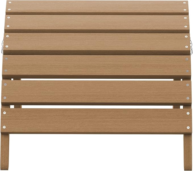 SERWALL Folding Adirondack Ottoman, Adirondack Footrest Without Assembly, Brown
