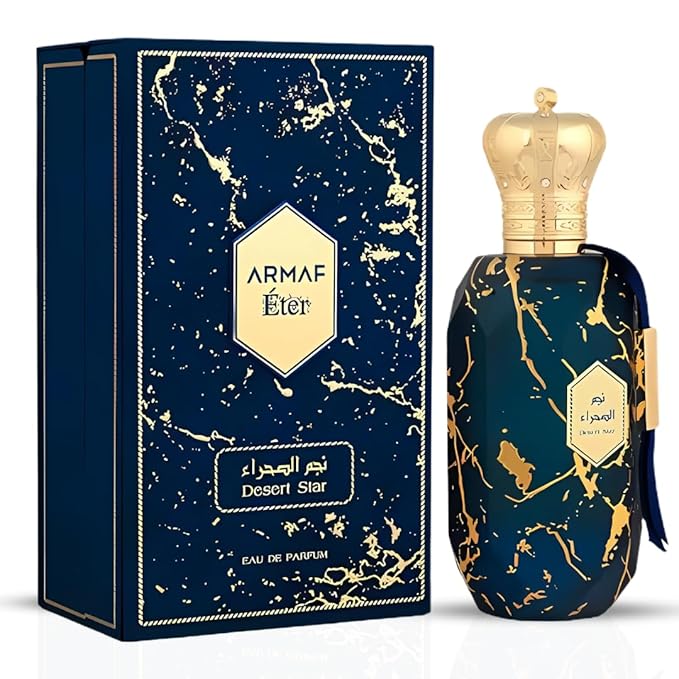 Desert Star Eau De Parfum Spray 100ML (3.4 OZ) Long Lasting Arabian Perfumes for Women & Men - Premium Fragrance with Citrus, Cashmere Wood & Spicy Pink Pepper Notes - Unisex Perfume