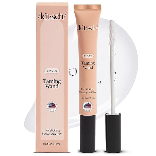 Kitsch ヘアーテイミングワンド - ビオチン、アロエ、ビタミンE配合アホ毛スティック｜アホ毛、まとめ髪に透明ヘアーマスカラ｜トラベルサイズ、女性へのギフトに最適 - 18mL