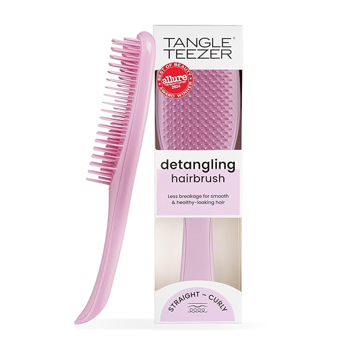 Tangle Teezer ザ・アルティメットディタングラー ブラシ ウェット＆ドライヘア用、絡まりを解消し、髪の切れ毛を軽減 ストレート〜ウェーブヘア用、Amazon限定 ローズバッド