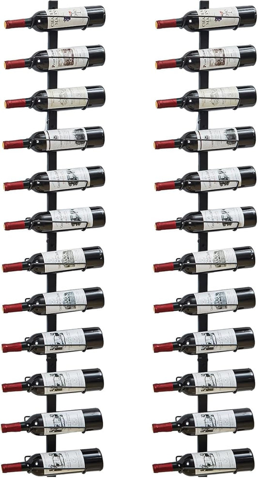 Sonyabecca Wall Wine Rack for 12 Wine Bottles,DIY Detachable Wine Storage Organizer, Wall Mount Wine Bottle Display Holder Used As One or Four, for Kitchen,Pantry,Wine Cellar,Housewarming Gift