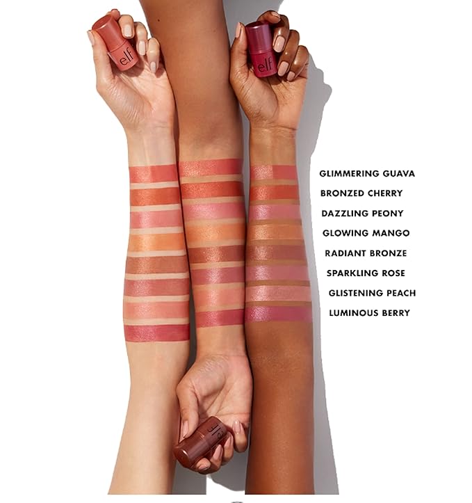 e.l.f. Monochromatic Multi Stick, Travel-Sized Luxuriously Creamy & Blendable Color For Eyes, Lips & Cheeks, Vegan & Cruelty-Free, Luminous Berry, 0.17 Oz