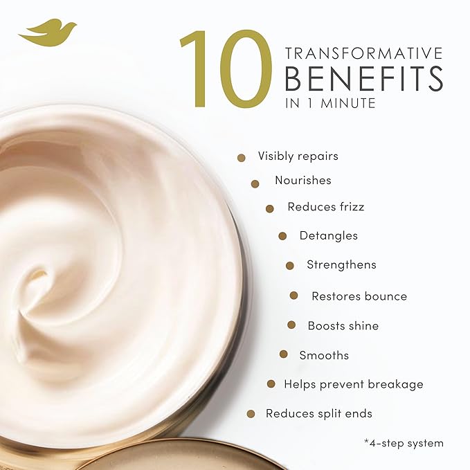 Dove Hair Bond Strength 10in1 Serum Mask for Chemically Damaged Hair with Bio-Protein Care Technology plus Peptide Complex 9.2 fl oz.,(Pack of 2)