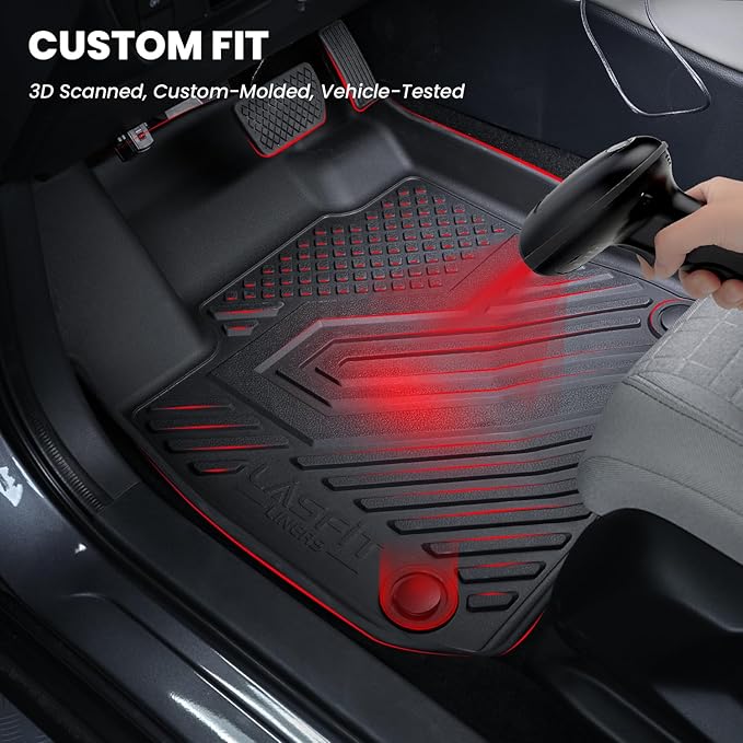 LASFIT Floor Mats & Cargo Mat with Backrest Mat for Honda HRV 2027 2026 2025 2024 2023 Sport/LX/EX-L & for Acura ADX 2025-2026, All Weather TPE Custom Fit HR-V Floor Liner Accessories Full Set