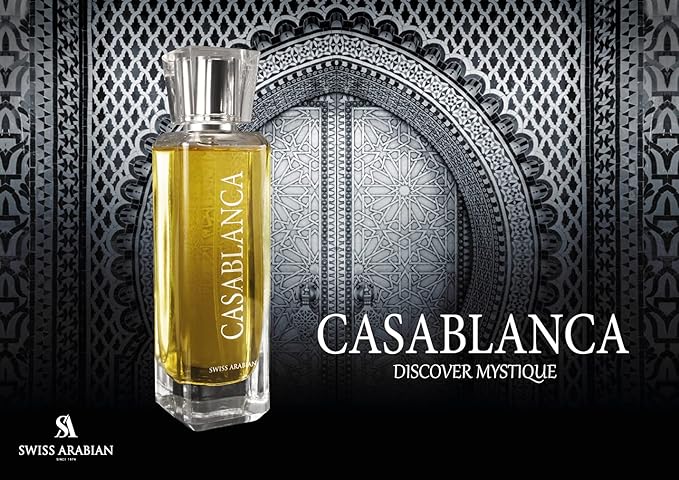 Swiss Arabian Casablanca - Luxury Products From Dubai - Long Lasting, Addictive Personal EDP Spray Fragrance - Seductive Signature Aroma - 3.4 Oz