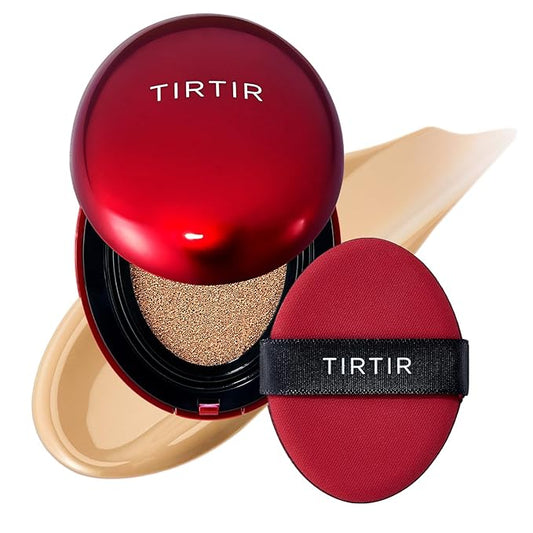 [*Mini Size*] TIRTIR Mask Fit Red Cushion Foundation | Full coverage, Weightless, Skin fit, Satin Glow Finish, Korean Makeup BB Foundation, beauty, Tattoo cover up, Buildable (#28N Oat / 0.15 Fl Oz)