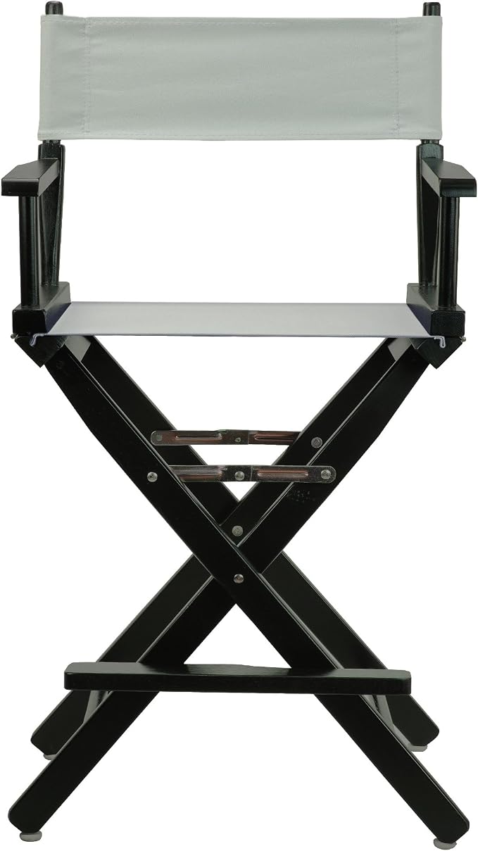 Casual Home 24" Director's Chair Black Frame-with Grey Canvas, Counter Height
