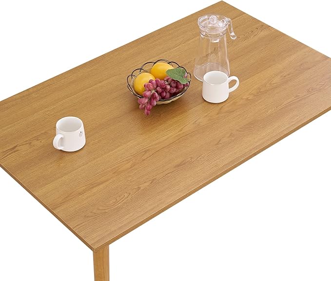 Panana Modern Dining Table 47 Inch Kitchen Table with Solid Wood Leg Oak Finish Dinner Table Dining Room Home Furniture Natural
