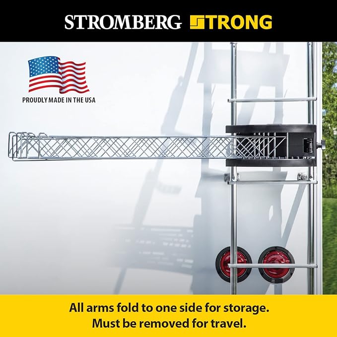 Stromberg Carlson Extend-A-Line 35" Clothes Line – Retractable, Rack Hanger, Folding Swing Arm with Versatile Towel Bar for RVs, Drying, Motorhomes, Campers, and Home Laundry Spaces
