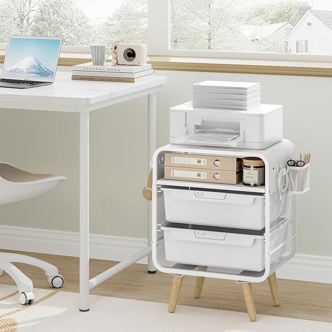 SYKIARIOL Kids Nightstand,White Night Stand,White Side Table,Bedside Table,Cute End Table with Storage Drawer for Girls boy