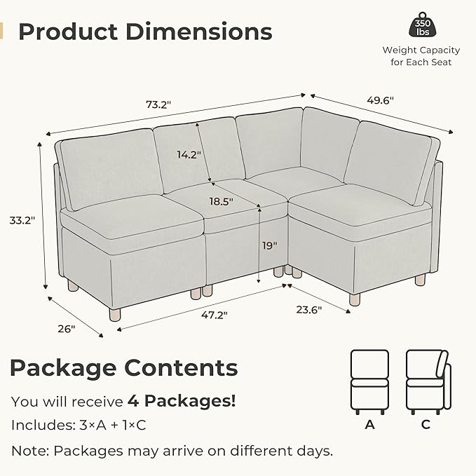 SITJOY Breakfast Nook Bench with Storage, Modular Corner Kitchen Banquette Seating, Dining Settee Couch, Upholstered Dining Bench with Back, Soft-to-Touch Fabric in Green, 4-Seat L Shaped Nook