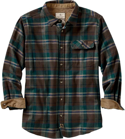 Legendary Whitetails Mens Long Sleeve Button Down 100% Cotton Flannel Shirt