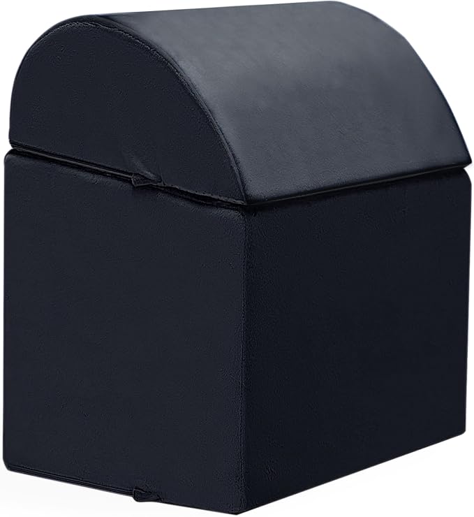 Foot Rest Under Desk, Non-Slip Footrest with 3 Adjustable Heights for Under Desk at Work, Ergonomic Desk Foot Stool with Washable Cover for Leg Rest, Desk, Home, Office, Chair (Black)
