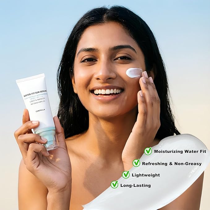 Korean Centella Sunscreen SPF 50+ Broad Spectrum, No White Cast Mineral Formula, Lightweight Daily Face Sunscreen for Sensitive Skin 1.7 oz