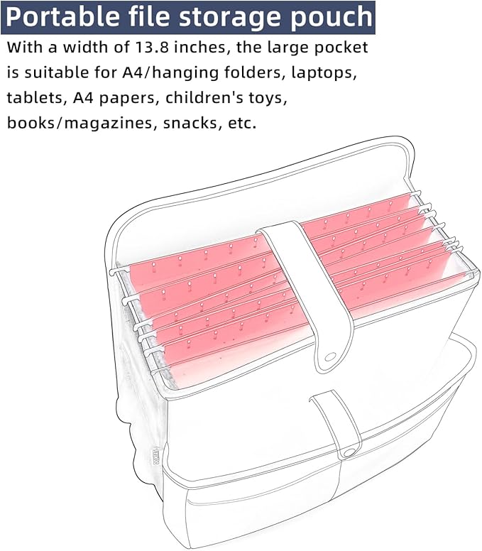 TAIKOO Car Seat Organizer，Universal Fit for Front & Back Seats-Hanging Letters/Legal Folders/Laptops and Tablets，Compatible with Cars, Trucks, and Vans