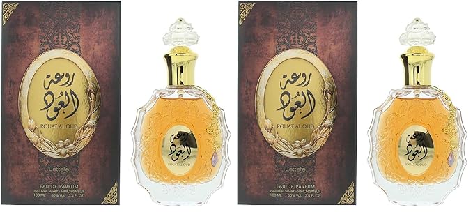 Lattafa Rouat Al Oud 男女兼用オードパルファム スプレー 100ml (2個パック)