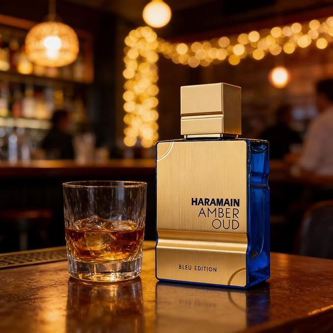 Al Haramain Amber Oud Blue Edition for Men Eau de Parfum Spray - Long Lasting Men's Cologne with Amber & Sandalwood, Arabian Perfume for Men 60ml (2.0 oz)