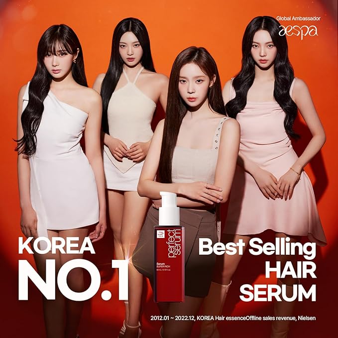 ミジャンセン パーフェクトセラム スーパーリッチ アルガンオイル配合 - 高栄養集中ケア用ヘアエッセンス、韓国製ヘアオイル、2.70液量オンス