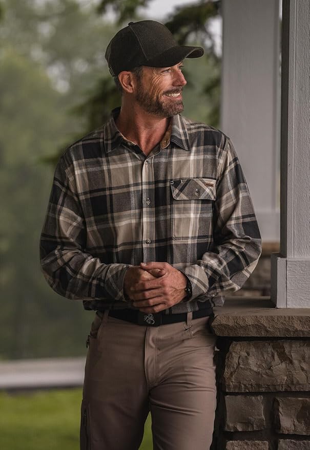 Legendary Whitetails Mens Long Sleeve Button Down 100% Cotton Flannel Shirt