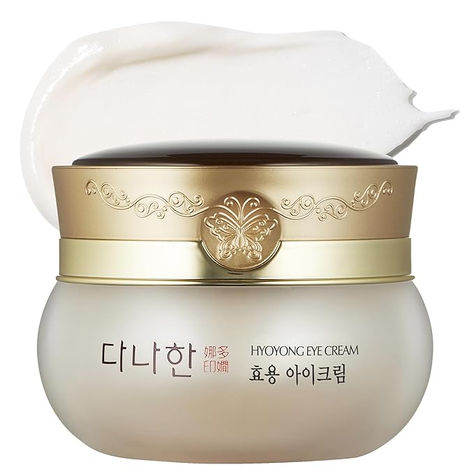 Danahan Hyoyong Fermented Hanbang Eye Cream - Anti-Aging Treatment for Fine Lines Dark Circles – 30+ Botanicals, Gentle Non-Greasy | Double Size 1.01 oz