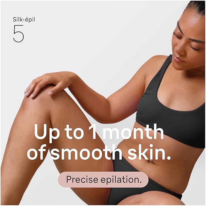 Braun Epilator Silk-épil 5, Hair Removal Device, Women Shaver & Trimmer, Wet and Dry, Includes Skin Contact Cap, SE5-011, Grey