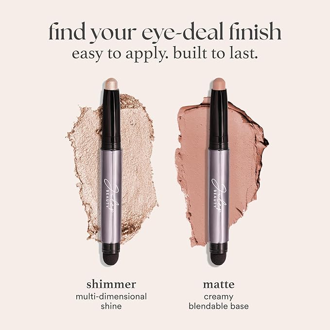 Julep Eyeshadow 101 Cream-to-Powder Waterproof Shadow Stick – Marmalade Shimmer – Long-Lasting, Crease-Proof, Orange Apricot Shimmer Cream Eyeshadow with Built-in Smudger