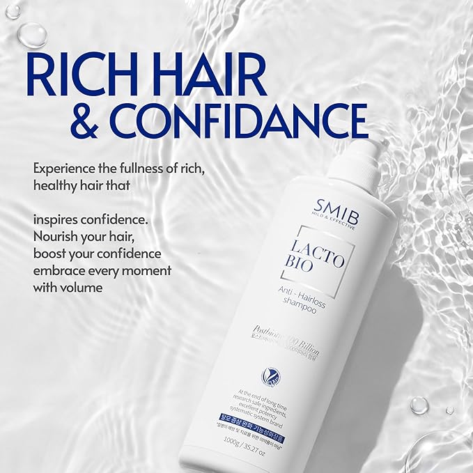 SMIB プロバイオティクス ヘアケアセット – ナチュラルブラック 白髪染めシャンプー + ディープクレンジング スカルプシャンプー – プロバイオティクス配合、サルフェートフリーの2ステップ韓国ヘアシステム – 200 + 1000ml