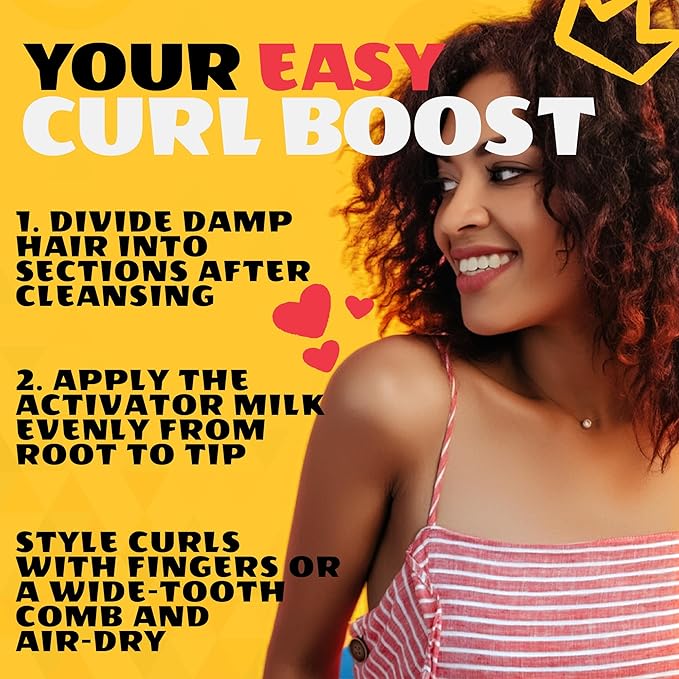 AllDay Locks Classic Easy Care Curl Activator - Activator Product for Curly Hair, Defines & Moisturizes Strands, Milky Cream Product for Men and Women, Easy Curling and Styling - 7.7 oz Bottle