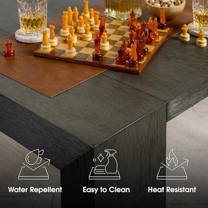 Transformer Table - Solid Wood Extendable Dining Table, Seats 2-12, Expandable Dining Room Table, Space-Saving Furniture, Kitchen and Dining Room Furniture (Dark Grey, Table + Bench)