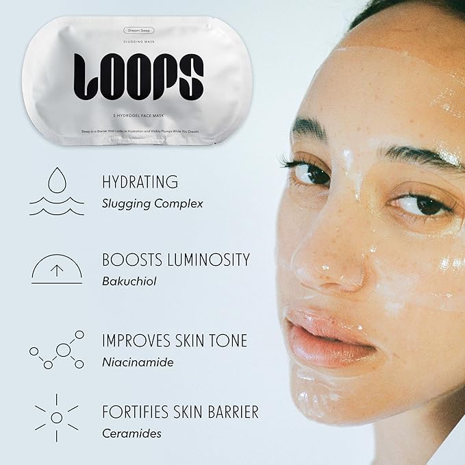 LOOPS VARIETY LOOP KIT - The Best Hydrogel Face Masks for Every Skin Moment - Loops Face Mask - 5 Masks for Hydrating, Detoxifying, Repairing, Soothing, and Rejuvenating - All Skin Types, 5pc