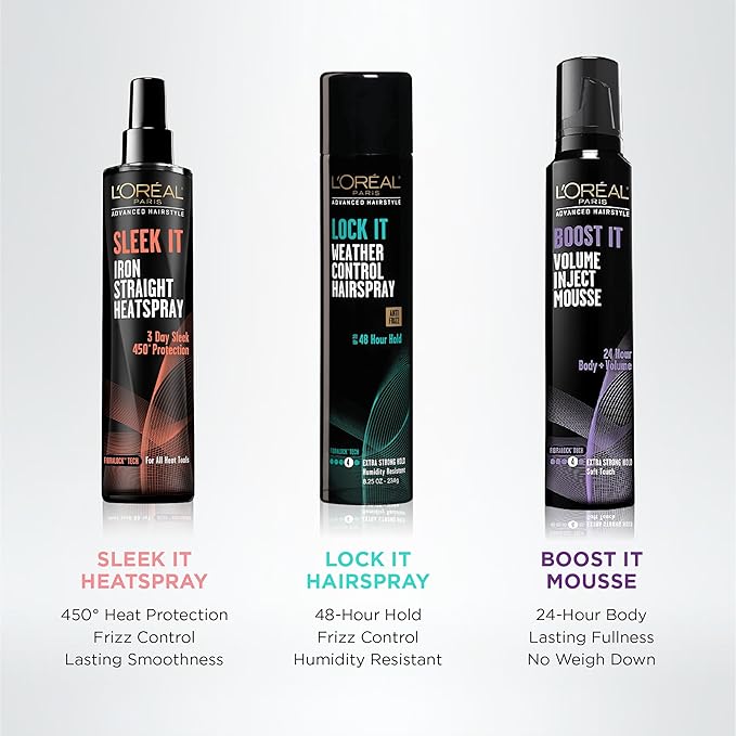 L'Oreal Paris Hair Care Advanced Hairstyle Boost It Volume Inject Mousse, 8.3 Ounce