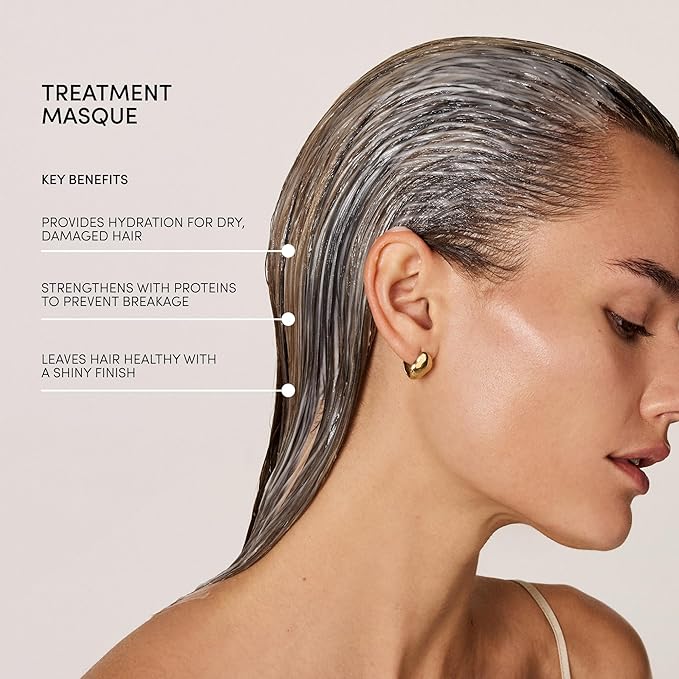 OUAI Thick Hair Mask - Deep Conditioning Hair Mask with Almond Oil, Olive Oil, & Hydrolyzed Keratin to Restore Damaged Strands - Phthalate & Paraben Free (8 fl oz)