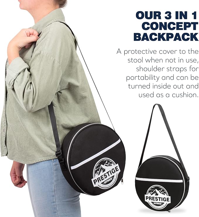 Collapsible Stool Max 620lbs & 3-in-1 Cushioned Carry Bag, Portable Telescopic Stool for Adults, Adjustable Height Retractable Folding Seat or Footrest for Camping Hiking Travel